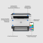 HP LaserJet Tank MFP 1604w Multifunktions-Laserdrucker (Drucker, Scanner, Kopierer) mit Dual-Band-Wi-Fi, BTLE, inklusive Original Toner für bis zu 5000 Seiten, 22 Seiten/Min, 600x600 DPI, weiß