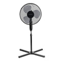 TROTEC Standventilator TVE 17 S – 40 Watt, oszillierend 80°, 3 Stufen, Ø 40 cm, höhenverstellbar, leise, schwarz