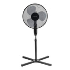TROTEC Standventilator TVE 17 S – 40 Watt, oszillierend 80°, 3 Stufen, Ø 40 cm, höhenverstellbar, leise, schwarz
