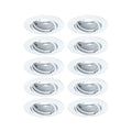 Paulmann 93400 Einbauleuchte Base rund schwenkbar max. 10x10W Einbaustrahler ohne Leuchtmittel Weiß Einbaulampe Metall Deckenspot GU10