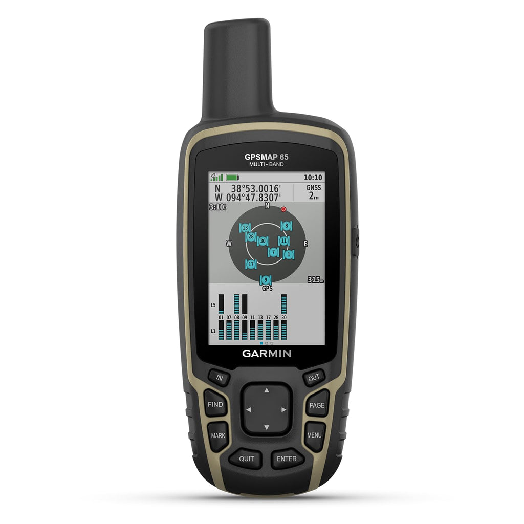 Garmin GPSMAP 65 – Robustes GPS-Outdoor-Navi mit vorinstallierter TopoActive Europakarte und 2,6“ Farbdisplay. Beste Navigation Dank 5 Satellitensystemen & Multi-Frequenz-Technologie, wasserdicht.