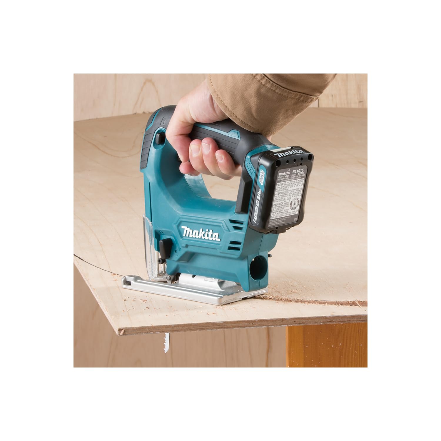 Makita JV101DZ 10.8V-12V Akku-Stichsäge(Solo Version Karton), 10.8 V-12V, Petrol