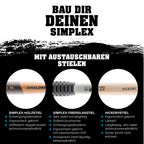 SIMPLEX-Schonhammer, TPE-soft/Gummikomposition; mit Tempergussgehäuse und hochwertigem Holzstiel | D=60 mm | 3012.060
