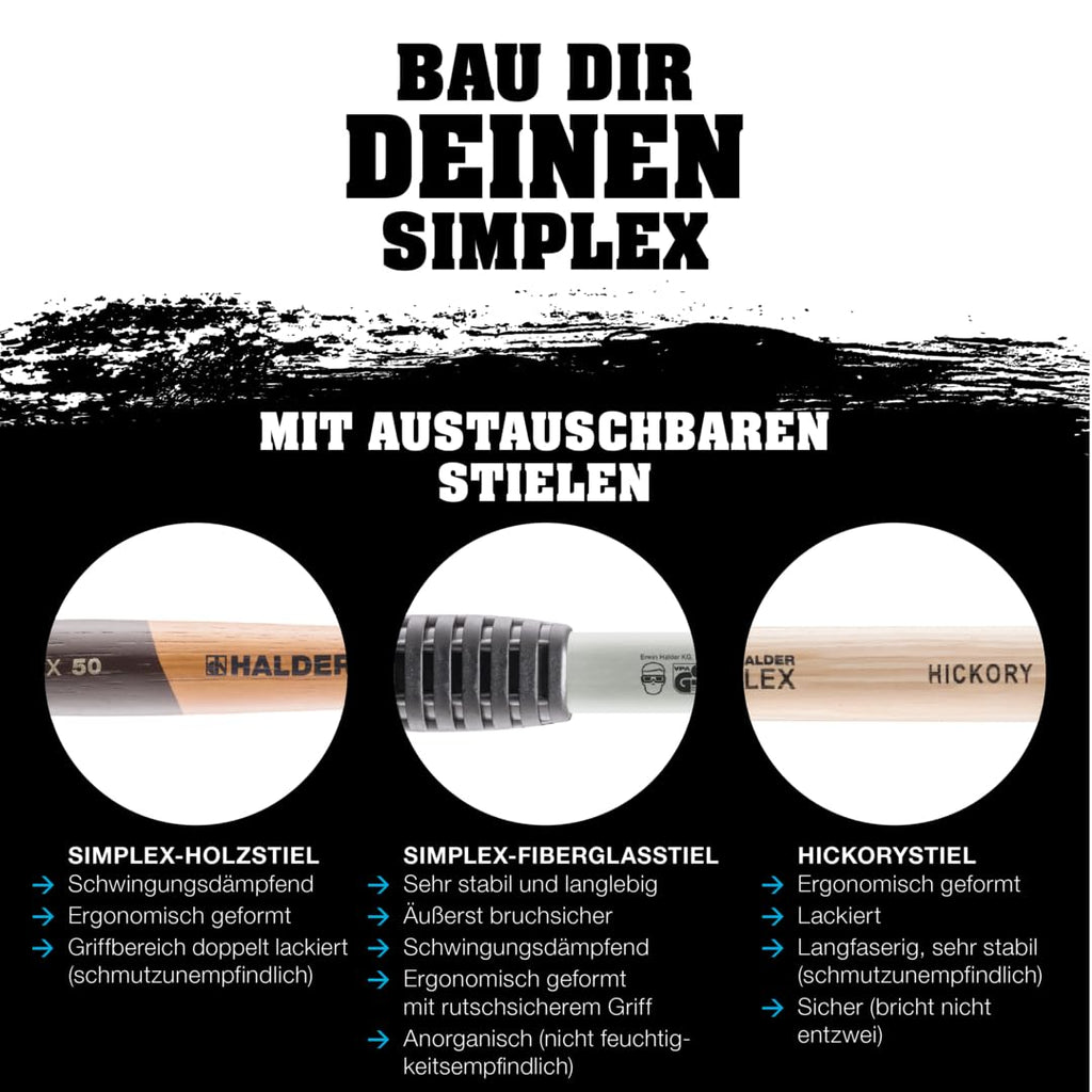 HALDER - mit Stahlgussgehäuse und hochwertigen Holzstiel | Ø=60 mm | 3027.060