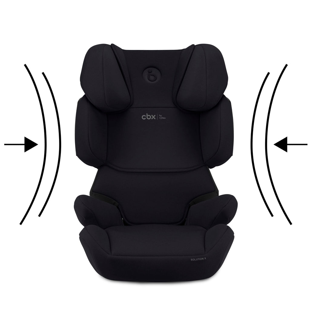CBX by CYBEX Kinder-Autositz Solution X i-Fix, Für Autos mit und ohne ISOFIX, Ab ca. 3 bis 12 Jahre (100 - 150 cm), Ab ca. 15 bis 50 kg, Schwarz