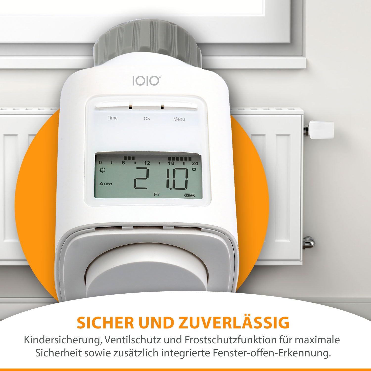 4 Stück IOIO Elektronisches Heizungsthermostat HT 2000/23 | Heizkosten sparen bis 30% | Einfache Installation | Individuell programmierbar | Heizkörperthermostat | Heizkörper Heizungsregler