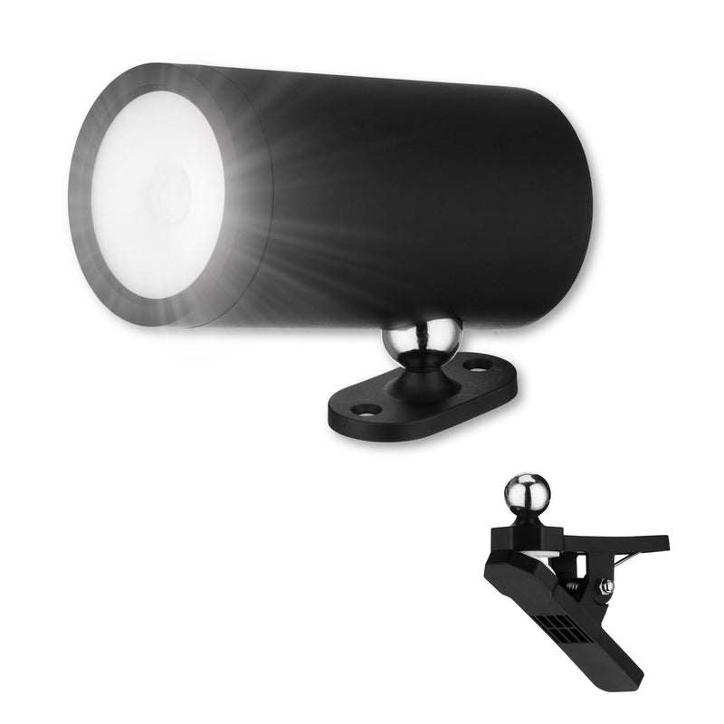 REV LED Wandleuchte - Wandlampe mit Akku & Bewegungsmelder, 180lm, kabellos, dimmbar, 360° drehbar. Wegeleuchte zum Mitnehmen - ideal für Camping, Garage & Keller, IP54, schwarz
