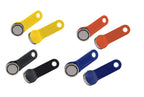 Olympia Dallas Schloss mit 4 Schlüsseln für Registrierkassen, Orange, Gelb, Blau, Schwarz