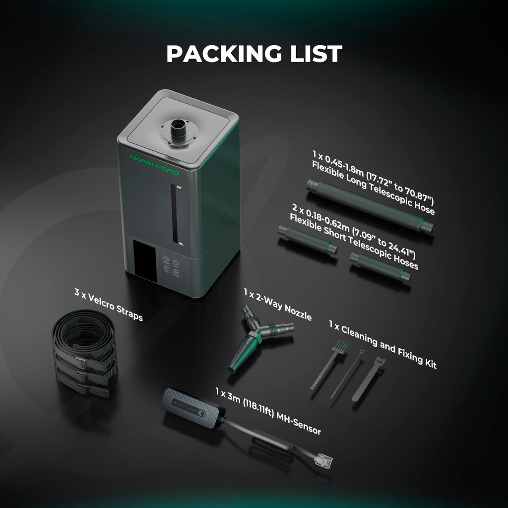 MARS HYDRO New Plant Humidifier 6L,with Adjustable Humidity,Timer Function,Ultrasonic Precise and Silent Operation,No-Leak Seal for Grow Tent,Indoor Planting,Greenhouse