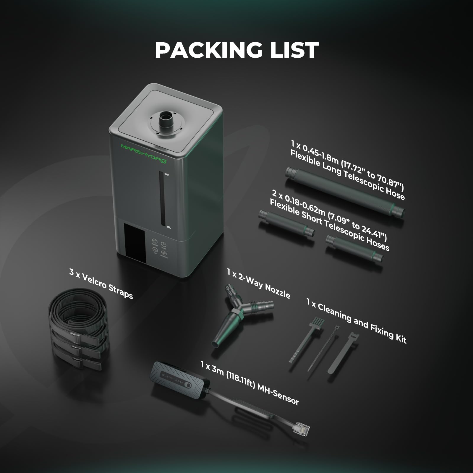 MARS HYDRO New Plant Humidifier 6L,with Adjustable Humidity,Timer Function,Ultrasonic Precise and Silent Operation,No-Leak Seal for Grow Tent,Indoor Planting,Greenhouse