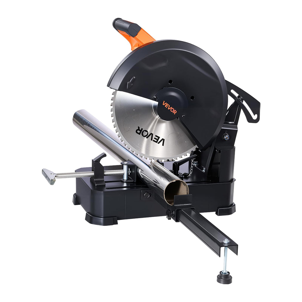 VEVOR Kappsäge Gehrungssäge mit 355 mm Edelstahl-Kaltschnittsägeblatt & 3500 W bürstenlosem Motor & 750–1200 U/min, Metallkappsäge für quadratische & flache Metallrohre, I-förmige Stähle