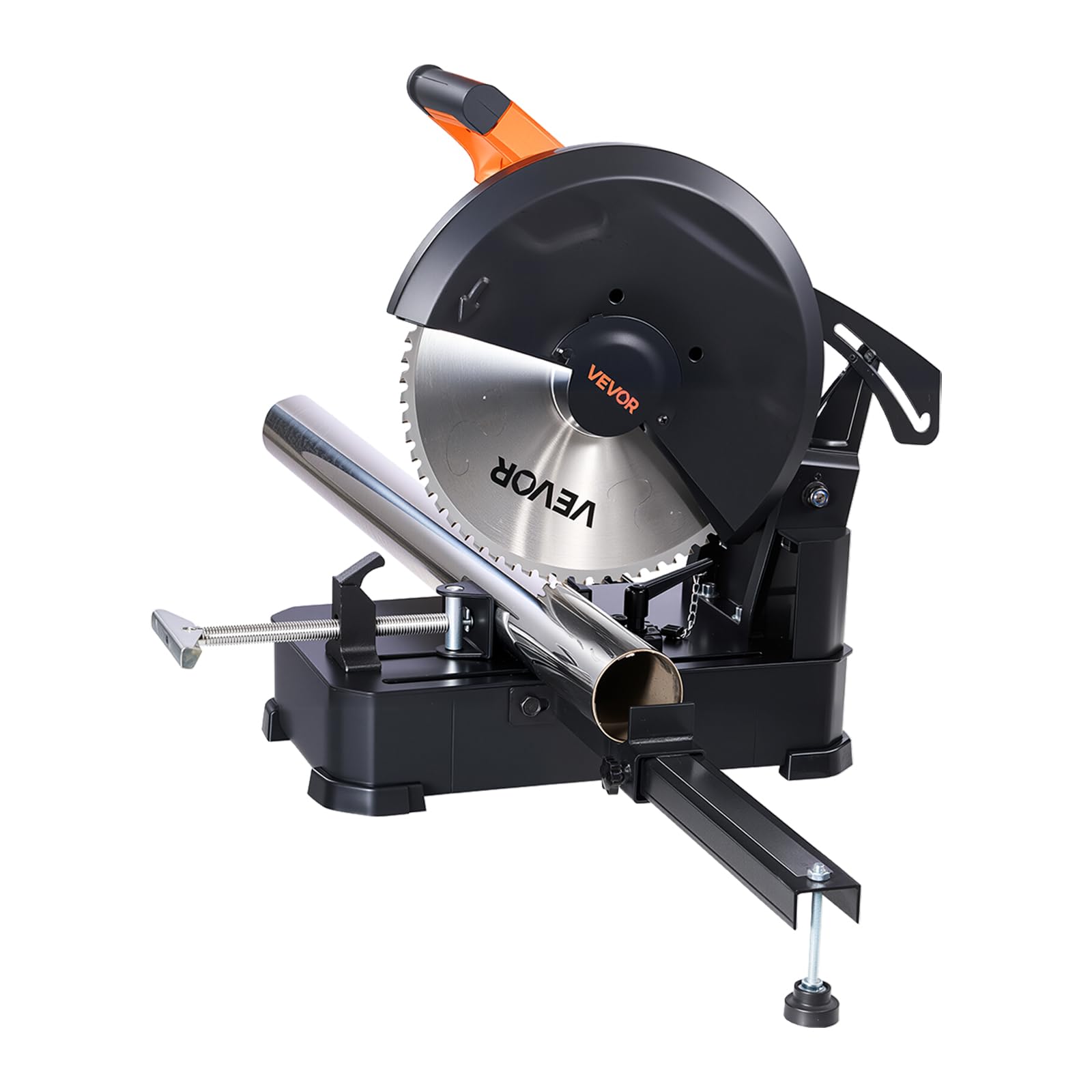 VEVOR Kappsäge Gehrungssäge mit 355 mm Edelstahl-Kaltschnittsägeblatt & 3500 W bürstenlosem Motor & 750–1200 U/min, Metallkappsäge für quadratische & flache Metallrohre, I-förmige Stähle