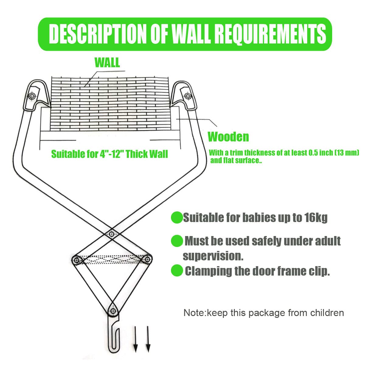 Baby Tür Schaukel Springen Übung Türhopser Türrahmen Jumper für Baby 6-24 Monate