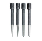 Eclipse Professional Tools 351W Körner-Set mit rundem Kopf, 3,2 mm - 6,35 mm Spitzendurchmesser, 4 Stück