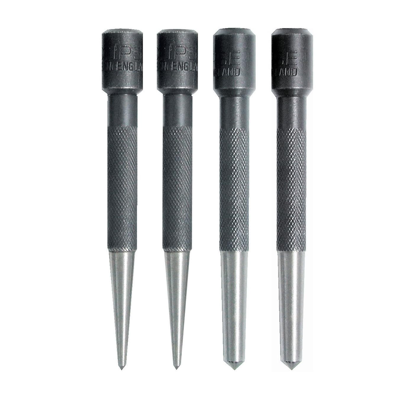 Eclipse Professional Tools 351W Körner-Set mit rundem Kopf, 3,2 mm - 6,35 mm Spitzendurchmesser, 4 Stück