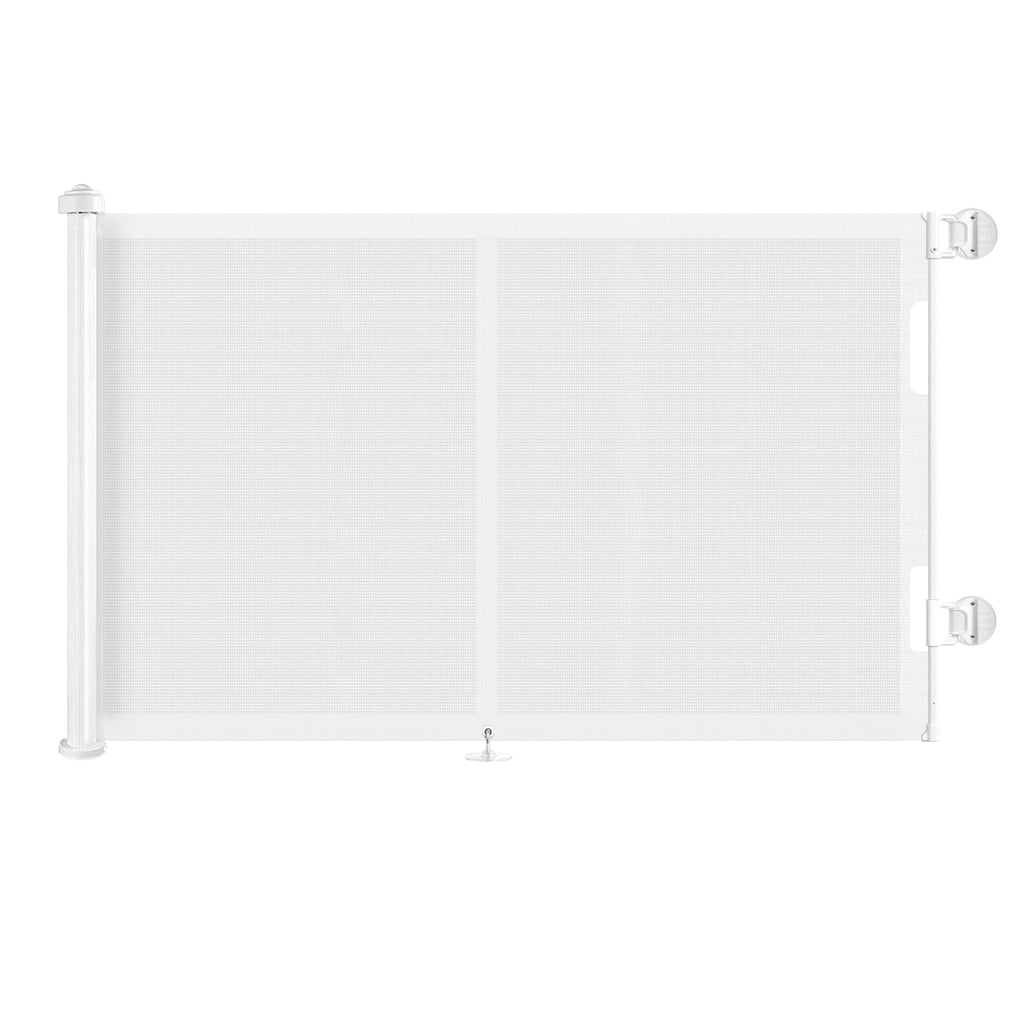 Einziehbares Hundegitter ohne Bohren, Kein Bohrer Ausziehbare Babygitter für Treppen Erweiterbar auf bis zu 150 cm breites Hundegitter für Türen, Flure, drinnen und draußen