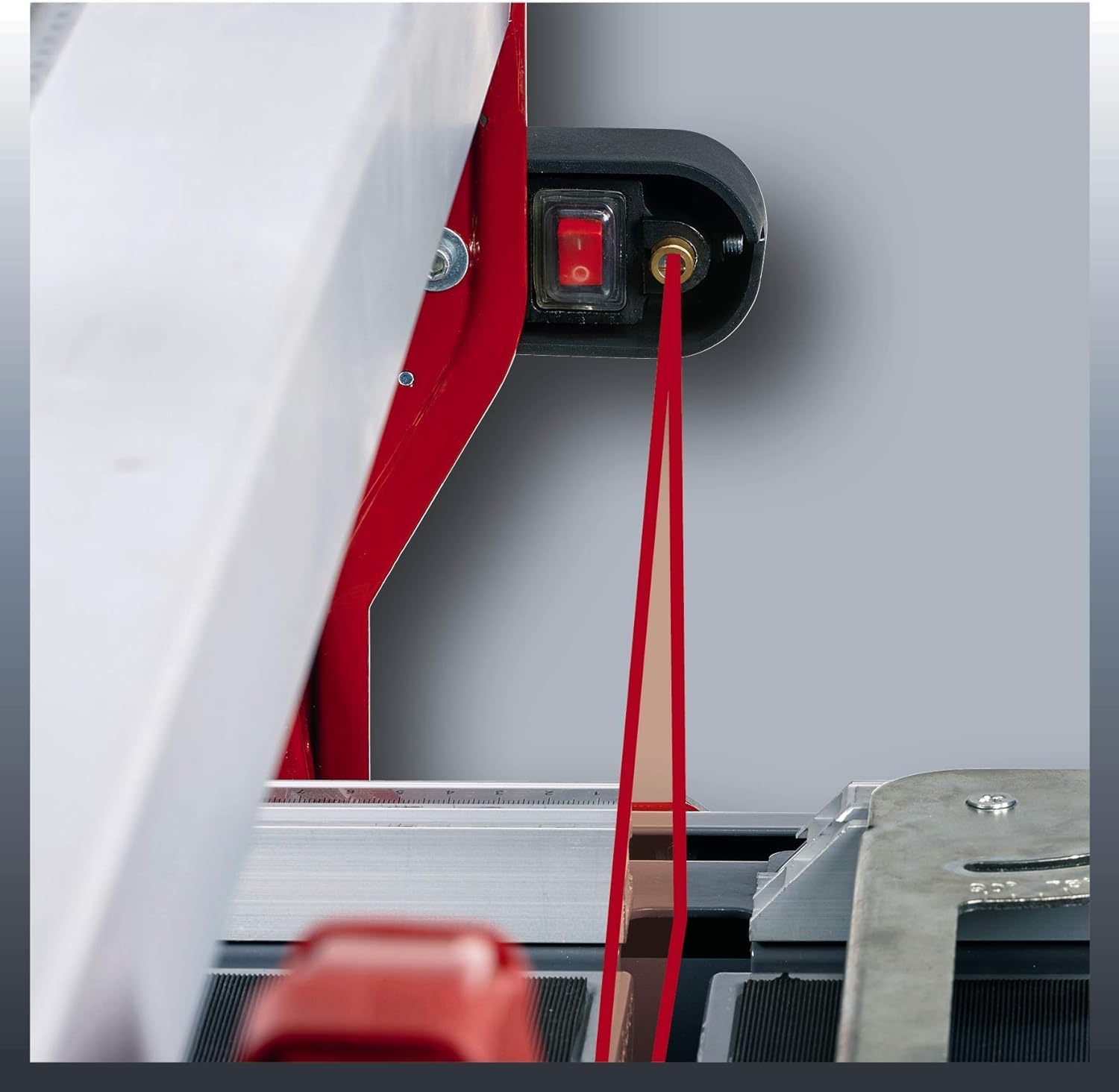 Einhell 4301220 radial-Fliesenschneidmaschine TE-TC 920 Ul (Lange Schnittlängen, Laser als Optische Schnitthilfe, schwenkbares Sägeblatt, höhenverstellbar), 900 W, 240 V