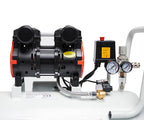 Starkwerk Flüsterkompressor Druckluftkompressor Kompressor Silent 69 dB SW 425/10 Pro Ölfrei 10 Bar 50 Liter Kessel 1100 Watt inklusive Druckminderer und Wasserabscheider