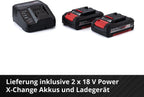 Einhell Akku Schlagbohrschrauber-Set TE-CD 18/40 Li-i plus 64 Power X-Change (Li-Ion, Drehzahl-Elektronik, 2-Gang-Getriebe, Max. 24.000 Min-1, Ladegerät und Zubehör), Schwarz, Rot, 18 V, 40 Nm