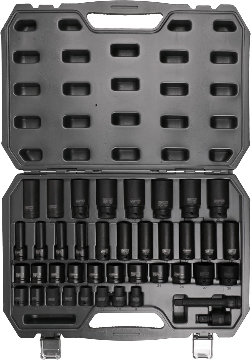 KS Tools 515.0065 1/2" Sechskant-Kraft-Stecknuss-Satz, 40-tlg