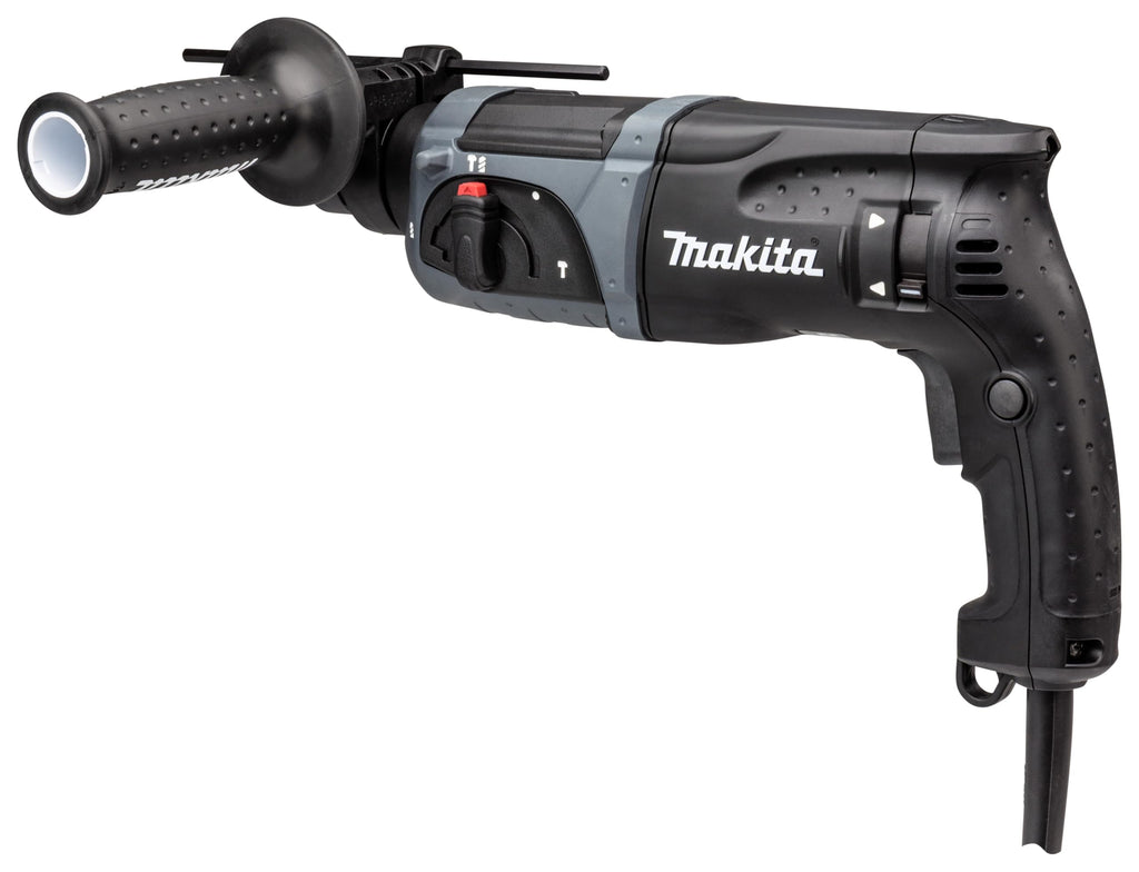 Makita HR2470BX40 Kombihammer inklusiv SDS-PLUS Bohrer-Set im Transportkoffer, 780 W, 230 V, Black Edition, inkl. SDS-PLUS Bohrerset