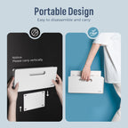 loukin Magnetischer Aktenhalter – vertikale Wandhalterung für Whiteboard, Kühlschrank, Bürowand, Dokumente, Briefe (weiß)