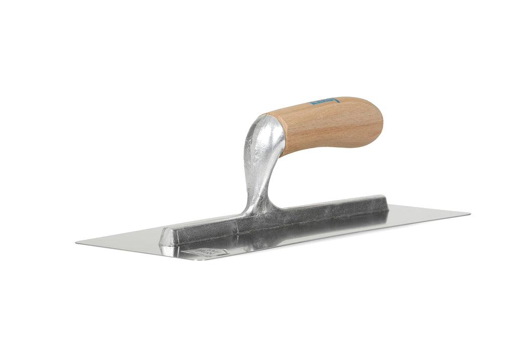 Knauf Traufel mit gebogenem Blatt, 300-mm – Spachtel-Kelle mit konkav geformtem Blatt, zum Auftragen von Spachtel-Masse bei Gipsplatten-Fugen an Wand und Decke