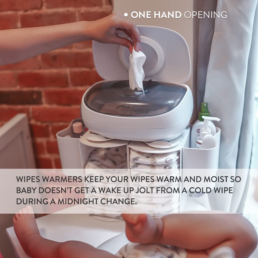 Prince Lionheart EVO Wischtücherwärmer für Einweg-Babytücher Warmes Nachtlicht Merkmale Ever-Fresh-System (EU Adaptors), 1 Stück (1er Pack)