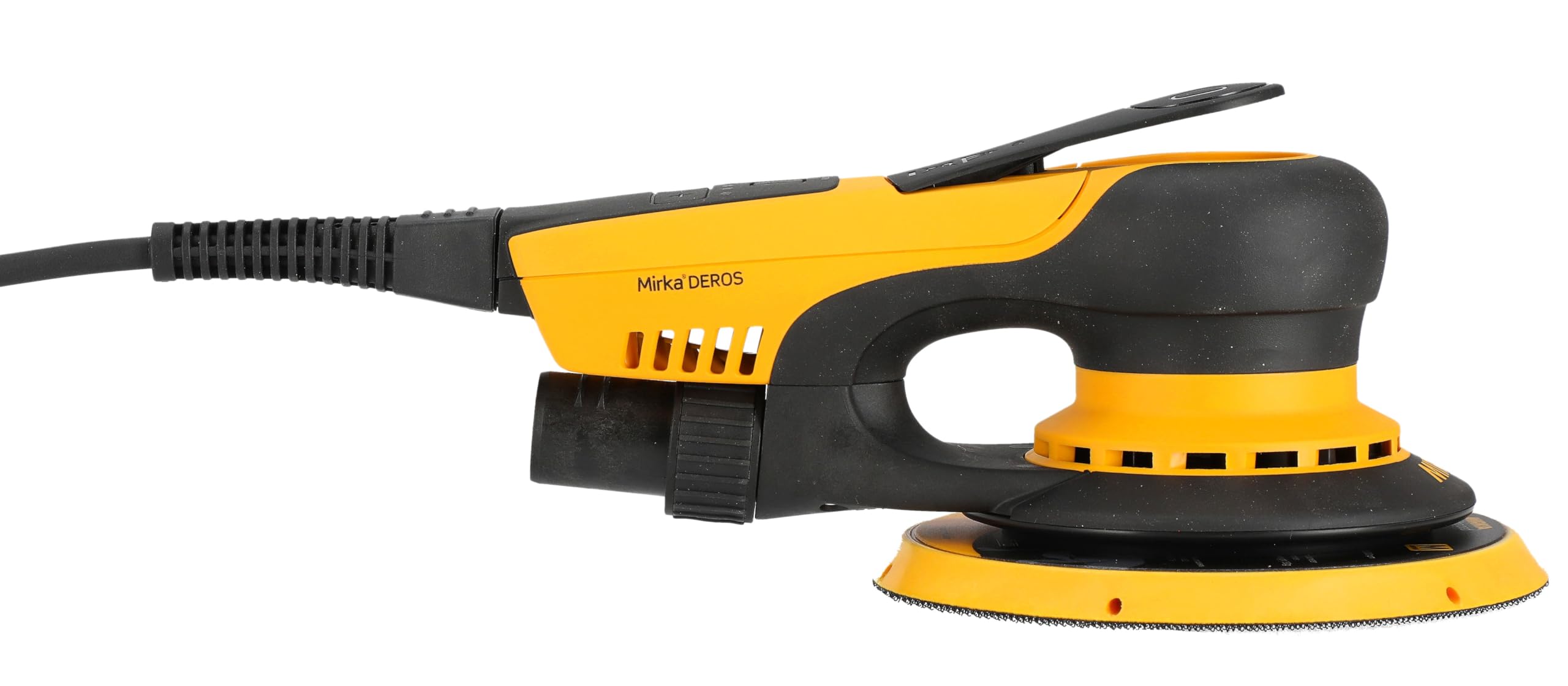 Mirka DEROS II 5650 Exzenter-Schleifer Schleifmaschine mit Absaugung für Ø 125 & 150mm Schleifpapier / 5,0mm Hub Maschine für staubfreies Schleifen von Holz, Trockenbau & Metall / MID5650404CA