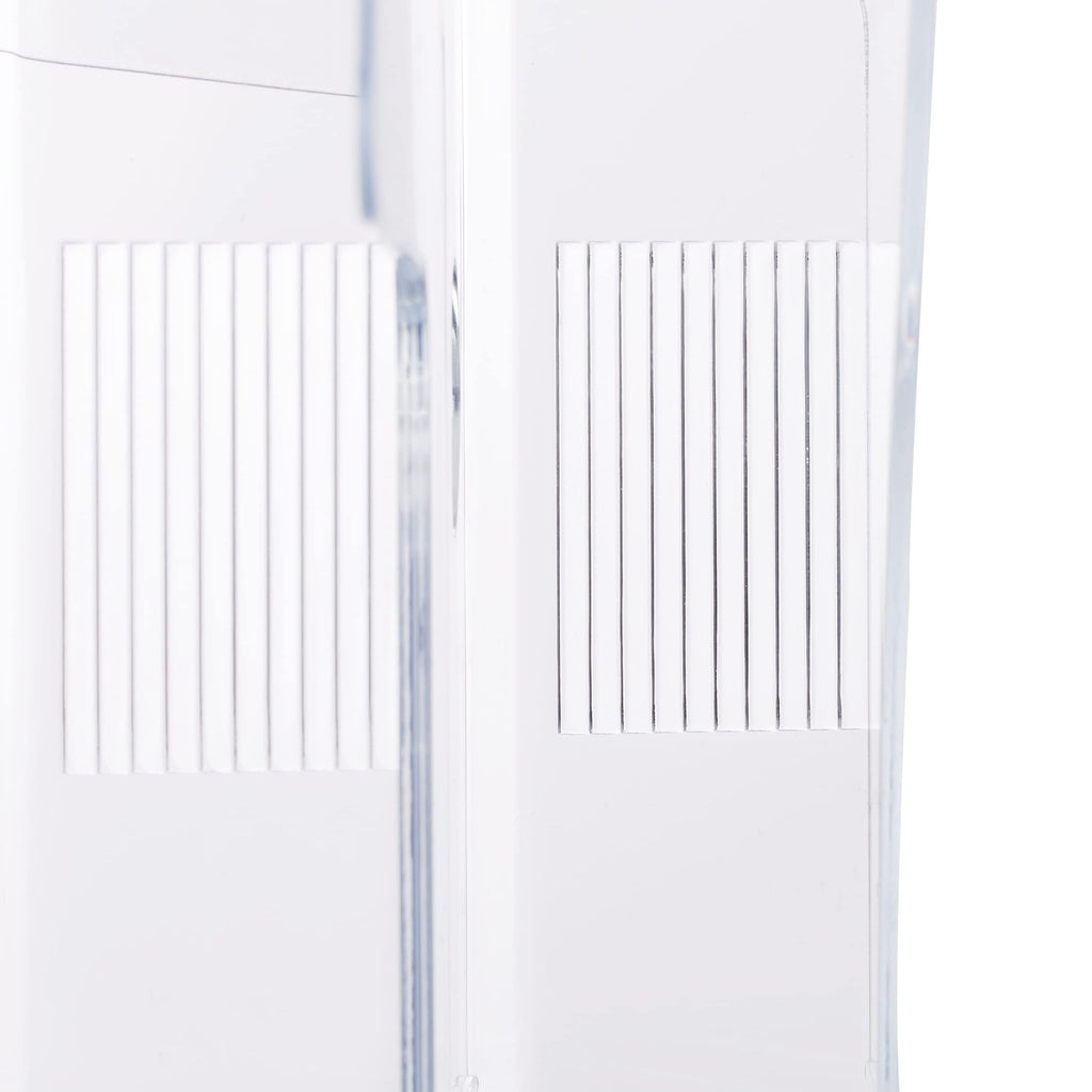 Relaxdays Prospekthalter A4 / DIN Lang, 4 Etagen, Acryl, Flyer Aufsteller Tisch & Wand, HBT: 35x24,5x24cm, transparent, 1 Stück, 10027299