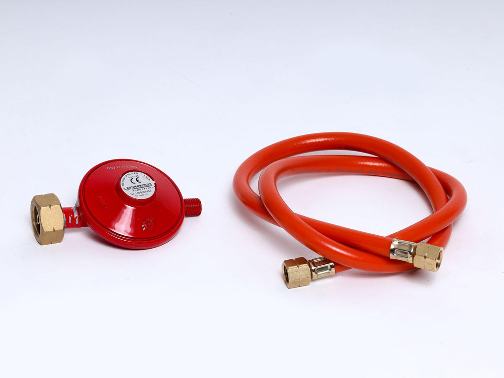 Rothenberger Industrial Gas Heiz Kanone/Gebläse RoTurbo 19000 inkl. Piezo-Zündung | Schlauch 1 m und Regler 300mbar | 18,2 kW | Thermosicherung | wettergeschützter Außenbereich | 1500000051