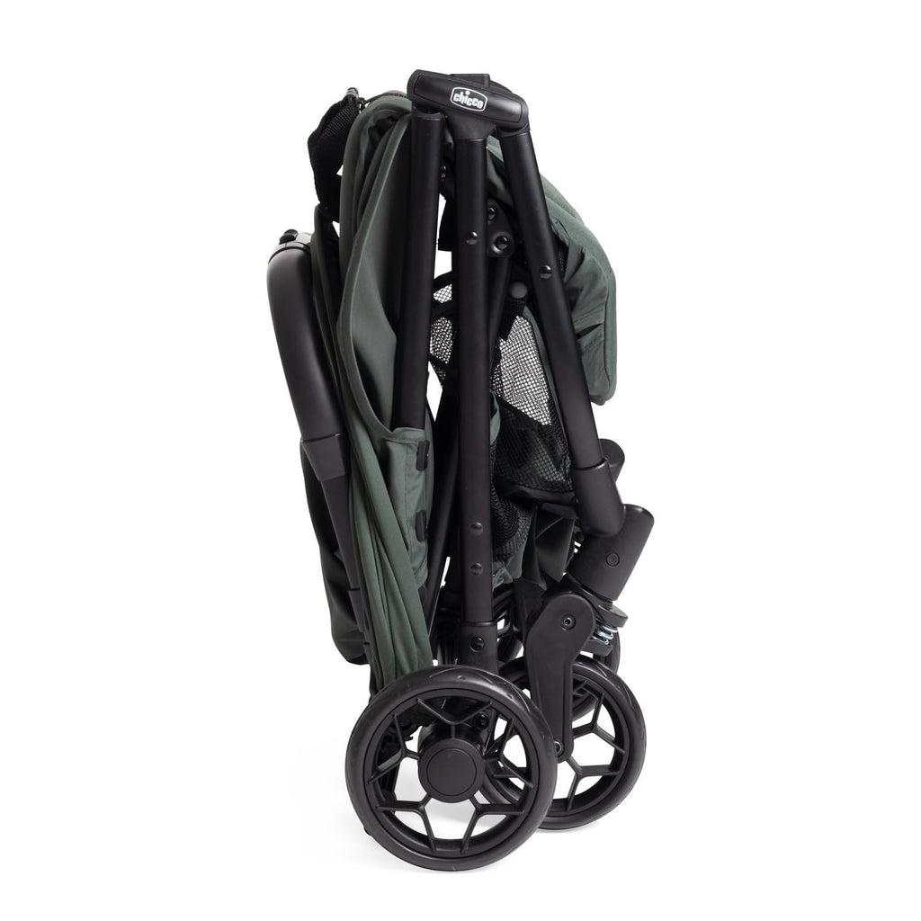 Chicco Urbino Kinderwagen Ab Geburt bis 4 Jahren (max. Belastbarkeit 25 kg), Praktisch und leicht, Zusammenklappbarer Buggy,Einhandverschluß, Verstellbare Rückenlehne und Fußstütze, Verdeck, Grün