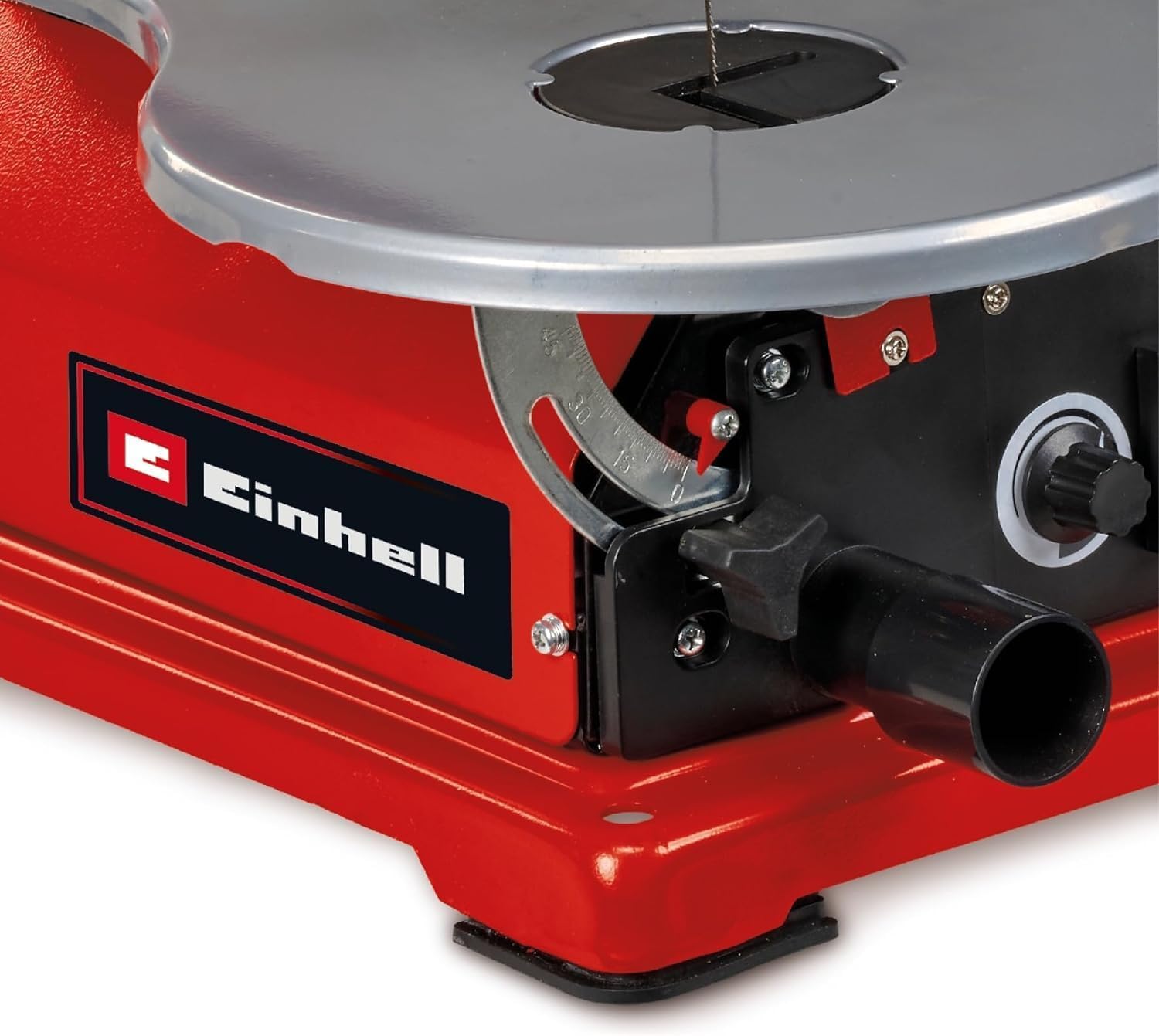Einhell Dekupiersäge TC-SS 406 E (120 W, 50 mm Schnitthöhe, 47° neigbarer Tisch, variable Drehzahl, Blasvorrichtung, inkl. 2 Sägeblätter)