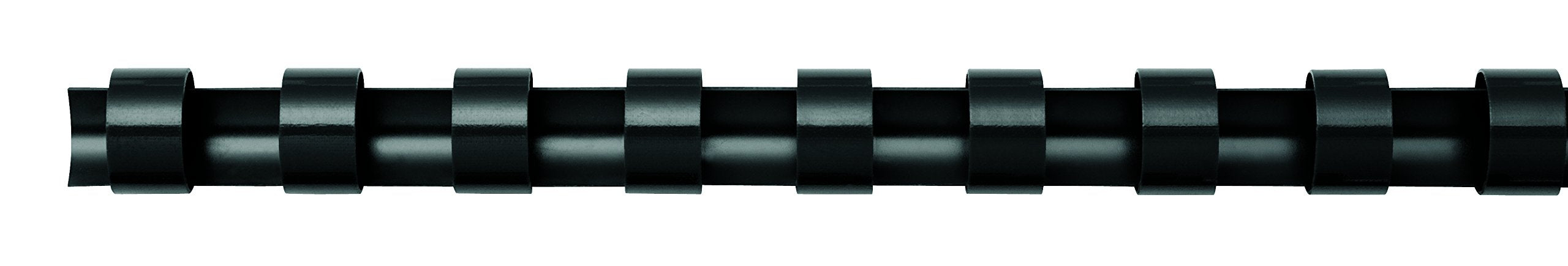 Fellowes Binderücken für Plastikbindung, 32 mm Durchmesser, 21 Ringe, für A4 Dokumente, schwarz, Packung mit 50 Stück