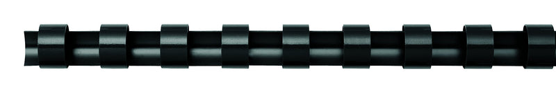 Fellowes Binderücken für Plastikbindung, 16 mm Durchmesser, 21 Ringe, für A4 Dokumente, schwarz, Packung mit 100 Stück