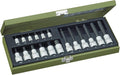 PROXXON Spezialsatz für Innensechskantschrauben, Für 1/4"-Vierkantantrieb und 1/2"-Vierkantantrieb, 18-teiliges Werkzeug-Set mit Stahlkasten, 23100