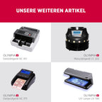Olympia NC 560 Geldzählmaschine für Scheine | Gemischtwertzähler für unsortierte Banknoten | Banknotenzähler mit Falschgeld Prüfer | LCD Display | Geldscheinprüfgerät | 1000 Noten/Min | Geldzähler