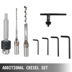 VEVOR Tischstemmmaschine, 750 W, 2800 U/min, Langlochbohrmaschine, Hohlstemmmaschine mit Meißel-Bit-Sets, Stemmmaschine für Holzarbeiten, zum Bohren runder oder quadratischer Löcher in Holz