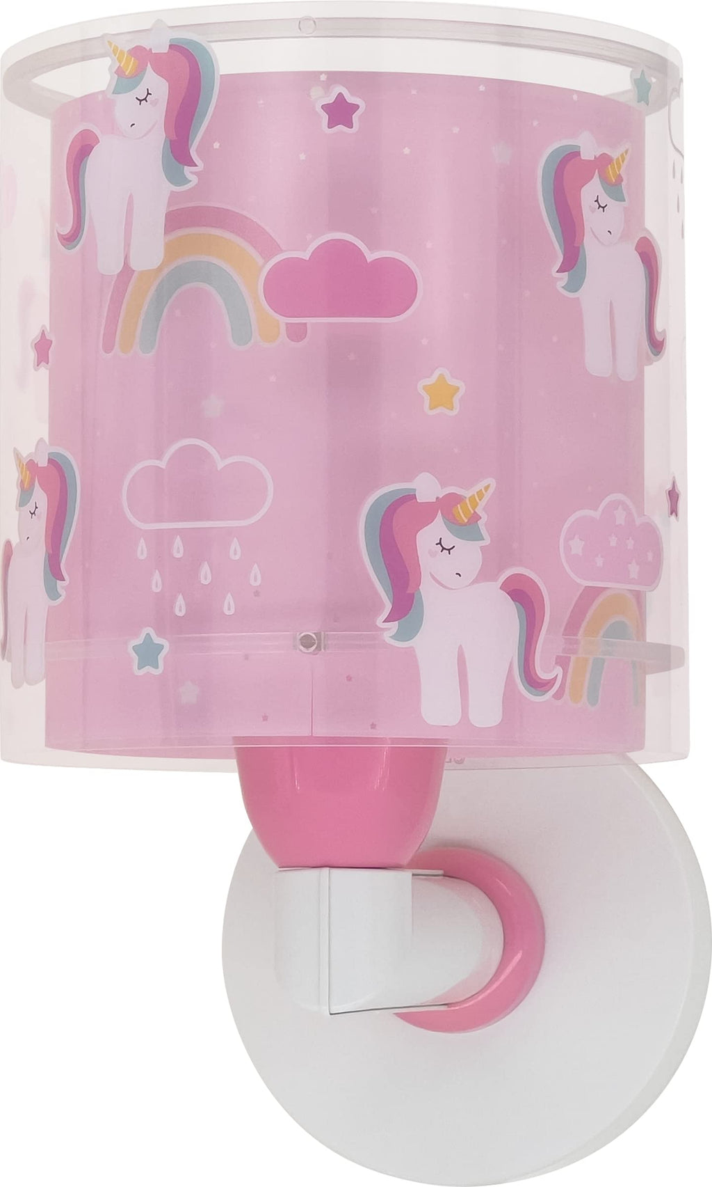 Dalber kinder Wandlampe, Kinderlampe Wandleuchte Einhörner Tiere Unicorns, kinder zimmer leuchte lampenschirm, Rosa