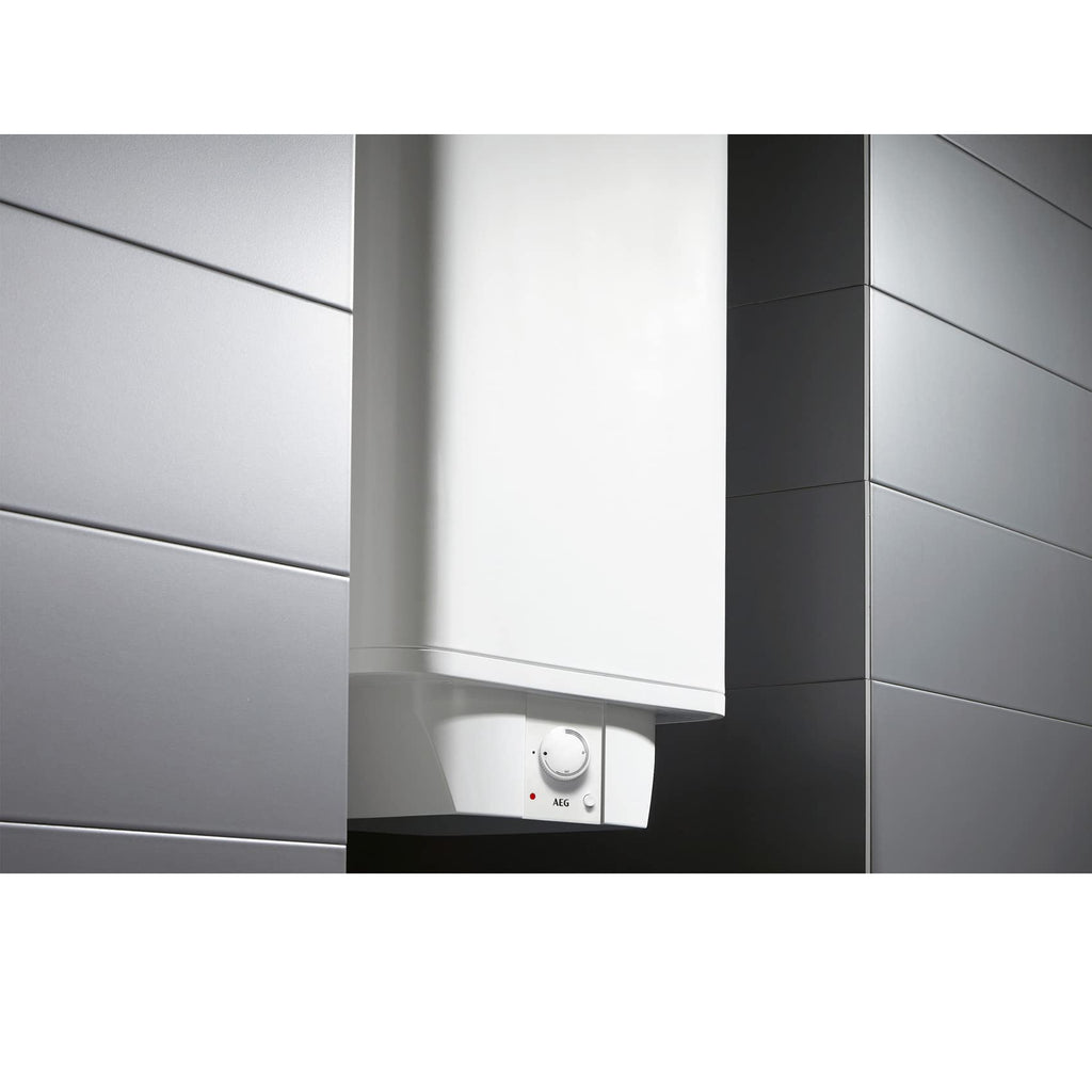 AEG Wandspeicher DEM 150 Basis, Warmwasserboiler 150 Liter, stufenlose Temperaturwahl, Schnellaufheiztaste, 230 V mit Stecker, VDE geprüft, 234201
