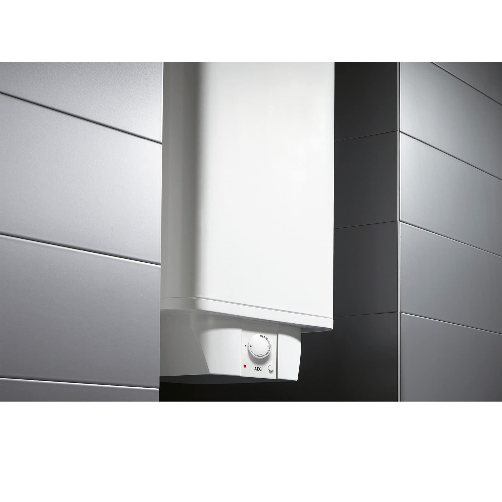 AEG Wandspeicher DEM 150 Basis, Warmwasserboiler 150 Liter, stufenlose Temperaturwahl, Schnellaufheiztaste, 230 V mit Stecker, VDE geprüft, 234201