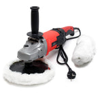 Wiltec Auto Poliermaschine Schleifmaschine 1200W bis 3000 U/min, Poliergerät mit 6 Stufen inkl. 2 Pads, Tellerschleifer, Rotationsschleifer