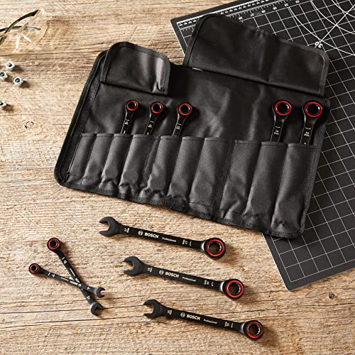 Bosch Professional Schraubenschlüssel Set 10tlg. (8/10/12/13/14/15/16/17/18/19 mm, Tasche) - Amazon Exclusive