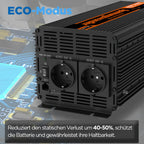 EDECOA Wechselrichter 2500w Reiner Sinus Spannungswandler 12v 230v LCD 2X USB und Fernbedienung wandler 2500w und kurzfristige Spitze 5000w Inverter