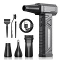 Elektrische Staubgebläse Druckluftspray für PC Reinigung - Electric Air Duster 200000 RPM, 4-Gang Einstellbare Mini-Gebläse mit Akku, Luftgebläse für Tastatur, Haus, Outdoor, Auto, W18, Schwarz