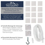 Outdoro Moskitonetz inklusive Klebehaken für Zuhause und Reisen extra-groß für Doppelbett & Einzelbett, Betthimmel