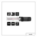 Talmeter Bandmaß 3 Meter I Hultafors I 7-in-1 Massband mit patentierter Zusatzfunktion für Innen- und Aussenmessungen I Genauigkeitsklasse II I Made in EU I 359203