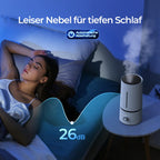 raydrop Luftbefeuchter für Schlafzimmer & Kinderzimmer, 1,7 L Leiser & Platzsparender Ultraschall-Raumbefeuchter für Baby & Pflanzen, Einfache Bedienung & Leicht zu Reinigen, Automatische Abschaltung