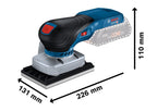 Bosch Professional 18V System Akku Schwingschleifer GSS 18V-13 (bürstenloser Motor, inkl. Staubbeutel, 3x Schleifplatte, 3x Schleifblatt, Lochwerkzeug, L-BOXX, ohne Akku/ Ladegerät)