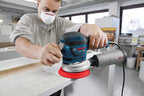 Bosch Professional Exzenterschleifer GEX 40-150 (inkl. Staubbox, Schleifteller-⌀ 150mm, Netzschleifblatt M480, Winkelschraubendreher, L-BOXX)